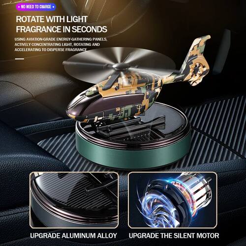 Car Solar Powered Rotation Helicopter Airplane Air