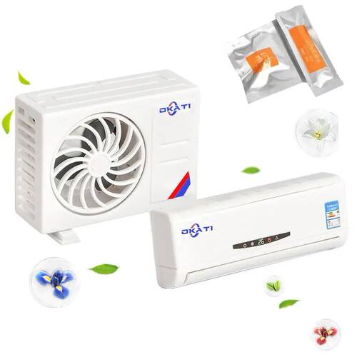Solar Car Air Freshener Mini AC Design Plastic Vent Clip