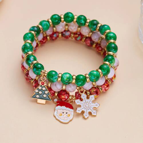 3Pcs/set Chistmas Bacelet Women Gils Santa Claus Chistmas e
