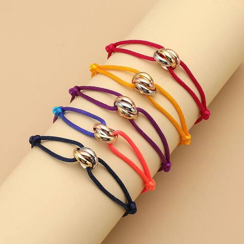 SimpleUnisex Bracelet 3 Metal Round Circle Accessory Men's