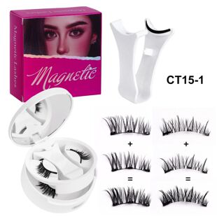 Eyelashes One piece With Magnetic Box Applicater Pairs