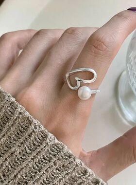 VENTFILLE 925 Steling Silve Love Heat  Ring fo Women Gil