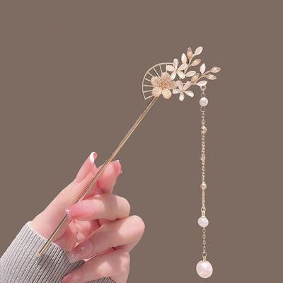 Classic Hair Stick Peach-blossomhair Chopsticks Gold Plated