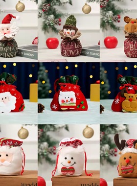 Chistmas English Apple Bag Santa Claus Childen's Gift Bag