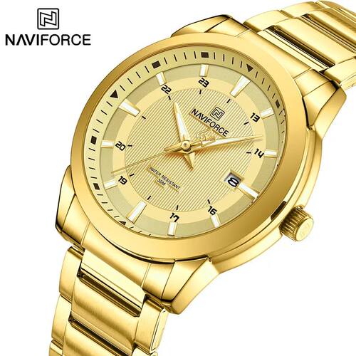 Top Brand NAVIFORCE Mens Watches Stainless Steel Strap