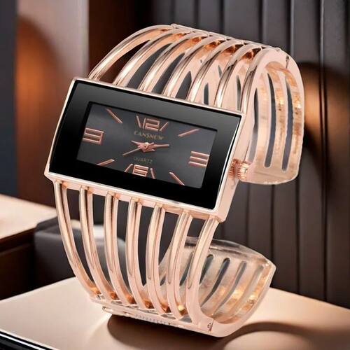 Female Bacelet Watch  Rectangle Dial Bangle Watches
