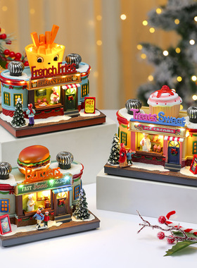 Chistmas Ceative Rotating Luminous Music Box Decoations