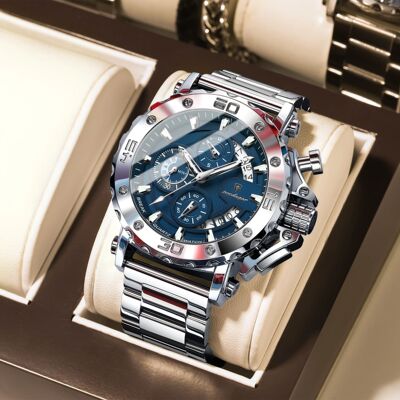 POEDAGAR Luxury Watch For Men Calendar Luminous Waterproof