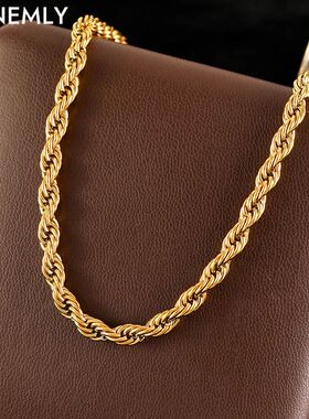 GANEMLY 316L Stainless Steel Metal Waterproof 18K Gold