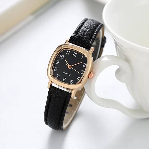 Women's WatchSmall Arabic Quartz Watches Leather Band