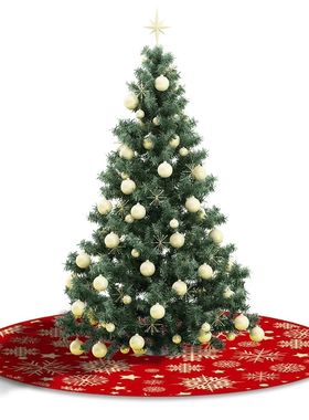 35.4inch Chistmas e Skits Snowflake Patten Red Xmas e Mat