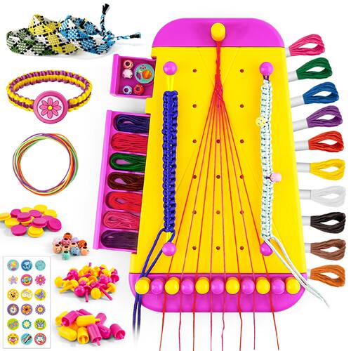 DIY Rainbow Loom Kit for Bracelets - Handcrafted Weaving