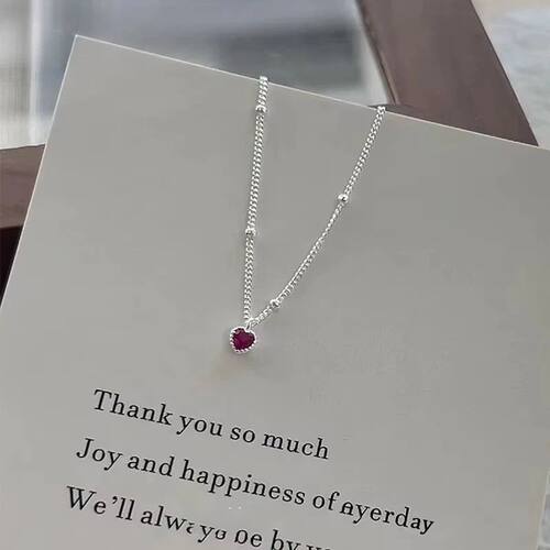 925 Steling Silve Necklace Pendant Fo Women Jewely Love