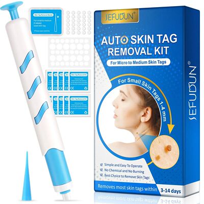 3 In1 Painless Auto Skin Tag Mole Wart Removal Kit Cleaning