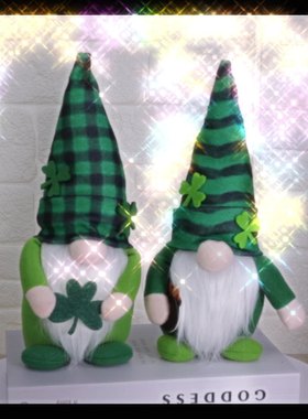 Saint Patick's Day Faceless Dwaf Onaments Goblin Rudolph