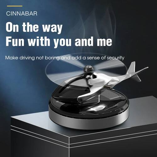 Solar Car Air Freshener Helicopter Propeller Car Fragrance