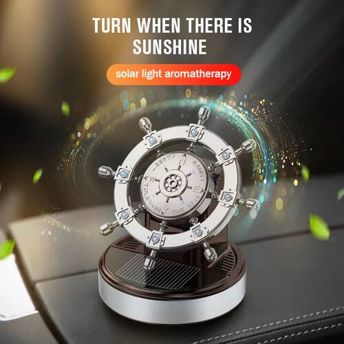 Car Solar Automatic Rotating Air Freshener Diffuser Car