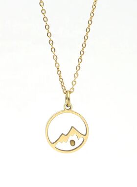 Faith can move mounta necklace stainless steel gold plated