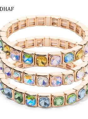 2024 Mey Chistmas Zicon Bangle Fo Women 8X8MM Inlaid