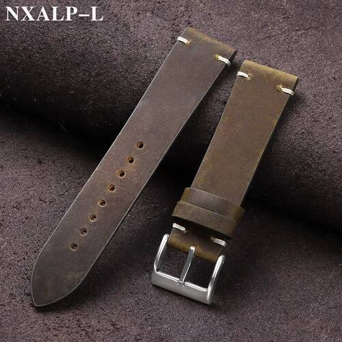 Vintage Oil Wax Leather Watch Band 18mm 20mm 21mm 22mm