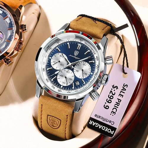 POEDAGAR Top Brand Men's Quartz Watch Waterproof Luminous