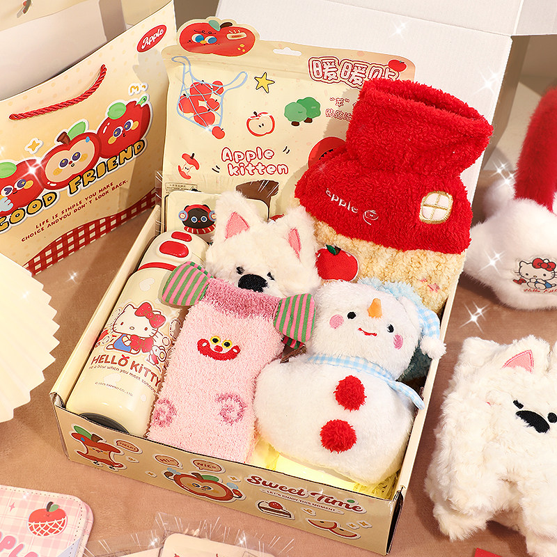 卡通新年礼盒高级感生日礼物珊瑚绒睡眠袜送女朋友冬季保暖套装,节庆用品/礼品,创意礼盒/礼品套组,淘宝优惠券,粉丝福利购,淘宝优惠卷