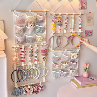 发夹挂墙置物架宿舍好物门后发箍发卡发饰发圈首饰杂物收纳壁挂袋