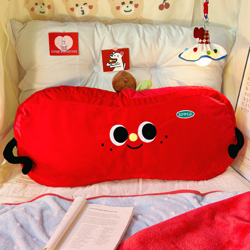 苹果床头靠枕客厅沙发腰部支撑靠垫腰靠新年房间卧室装饰红色抱枕,居家布艺,床头靠垫,淘宝优惠券,粉丝福利购,淘宝优惠卷