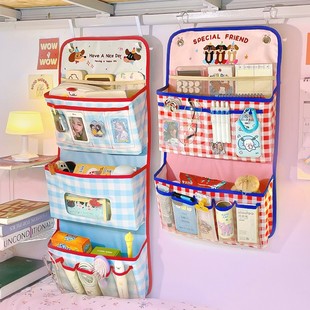 多巴胺墙上收纳袋壁挂式学生宿舍好物门后床边女孩追星小卡挂袋