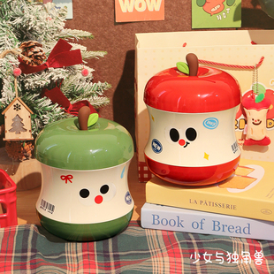 儿童存钱罐可进可出储蓄罐可存取送女孩生日礼物新年苹果桌面摆件