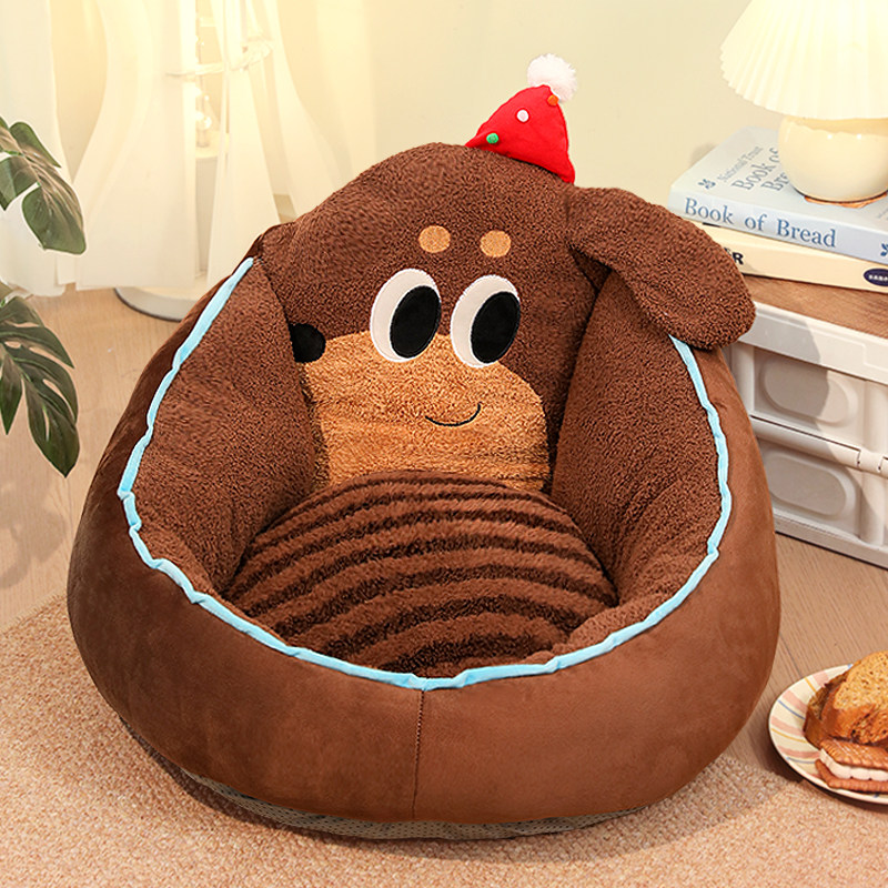 卡通儿童懒人沙发卧室阳台单人小沙发榻榻米冬季加厚猫窝猫床垫子