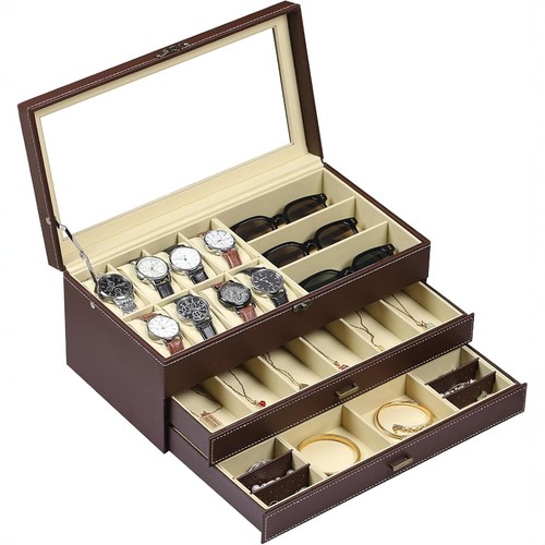 手表眼镜首饰一体收纳盒子大容量