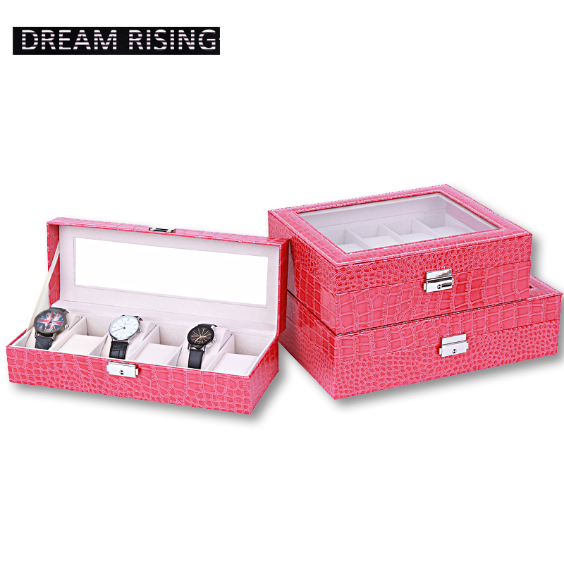 粉色腕表摆地摊玻璃展示盒