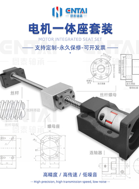 滚珠丝杆2510螺母电机一体座伺服57步进精密丝杠滚珠丝杆电机套装
