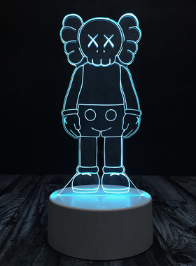 kaws公仔摆件周边原型元素创意潮流灯模型非玩偶手办玩具kwas公仔