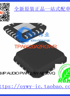 TPA6020A2RGWR IC AMP AUDIO PWR 2.8W AB 20VQFN TPA6020
