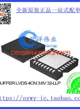 DS15BR400TSQ/NOPB IC BUFFER LVDS 4CN 3.6V 32-LLP DS15BR