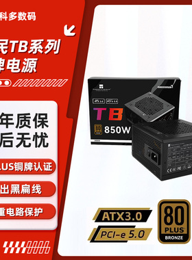 利民 TR-TB450/550/650/750/850S 电脑机箱80PLUS铜牌静音ATX电源