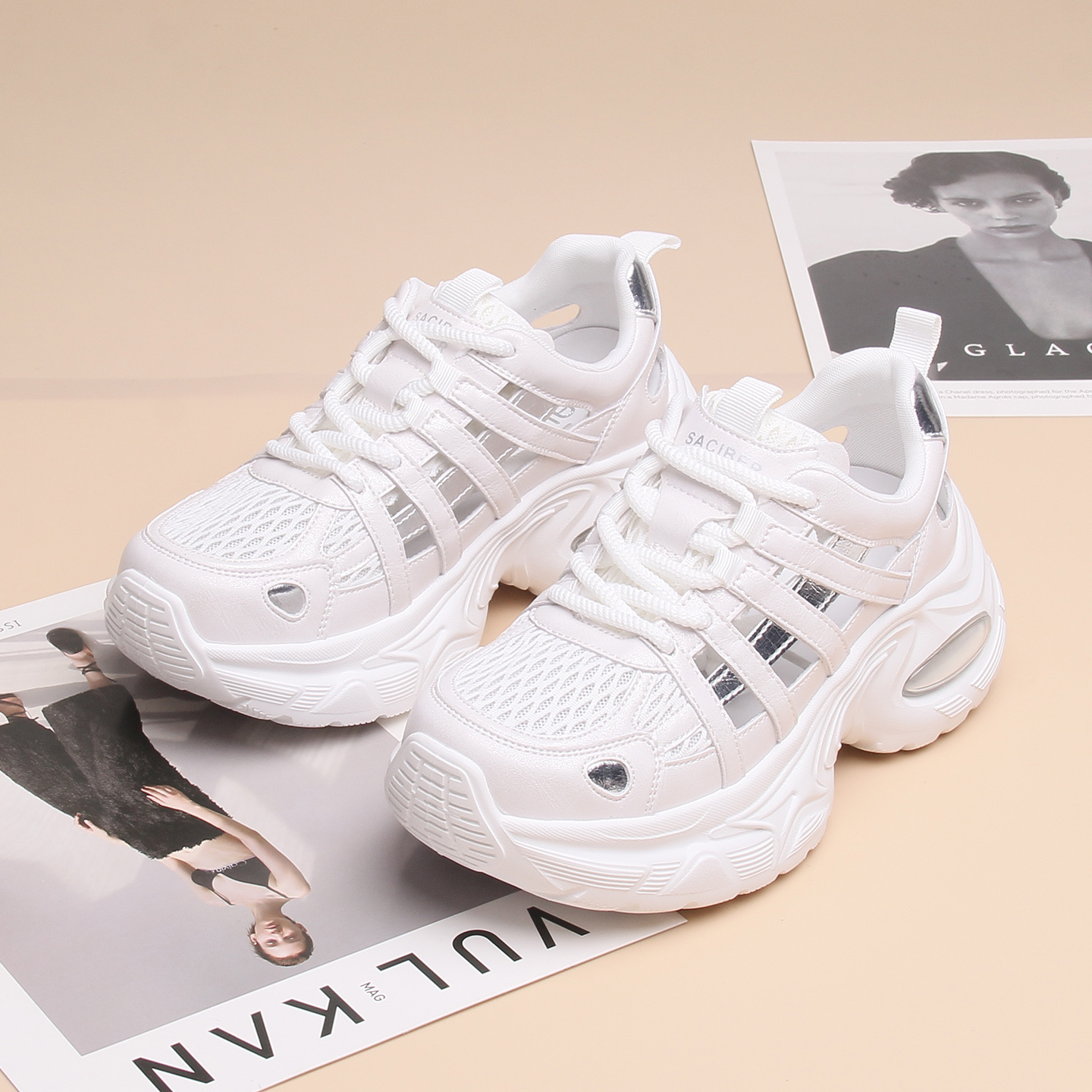 嘉俪多女休闲老爹鞋欧美TPU网