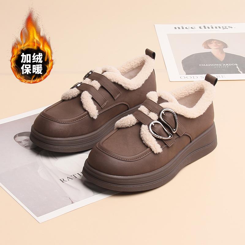 嘉俪多女鞋欧美穆勒休闲鞋羊纹PU