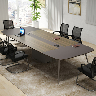 大型会议桌长桌广州会议桌椅组合长方小型会议室办公家具简约现代