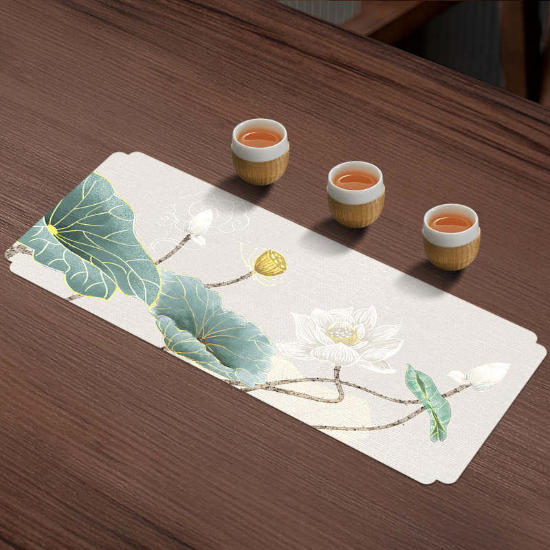 棉麻小茶席禅意桌旗茶具布艺茶几茶桌防水茶巾中式干泡台茶垫杯垫