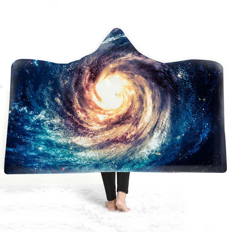 清仓毛毯星空动物独角兽戴帽毯子卧室冬季保暖毯办公室午休盖毛毯