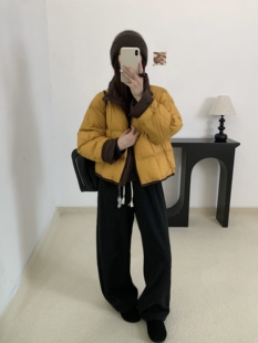 百搭宽松显瘦常规短款 时尚 羽绒服保暖No1 新款 Wwhit屋白里2025秋季