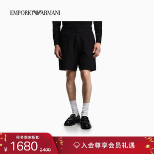 男宽松松弛感莱赛尔休闲运动短裤 阿玛尼秋冬新款 ARMANI EMPORIO