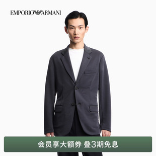 平驳领条纹商务西装 EMPORIO 男士 阿玛尼春夏新款 外套官方 ARMANI