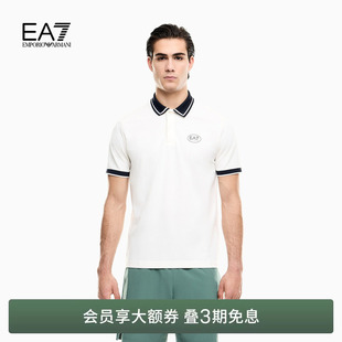 夏季 EMPORIO 阿玛尼EA7 翻领短袖 正肩撞色Polo衫 男士 ARMANI 新款