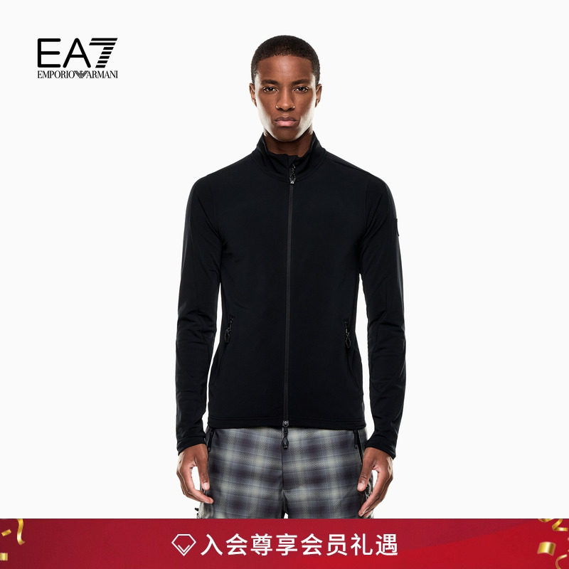 EA7/阿玛尼男士滑雪拉链开衫卫衣