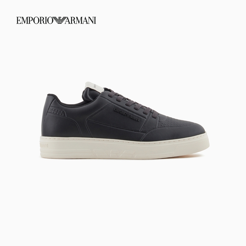 阿玛尼男士低帮系带休闲运动鞋