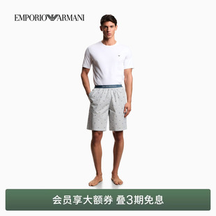 男士 阿玛尼26年春夏新款 纯棉短袖 T恤短裤 EMPORIO 睡衣套装 ARMANI